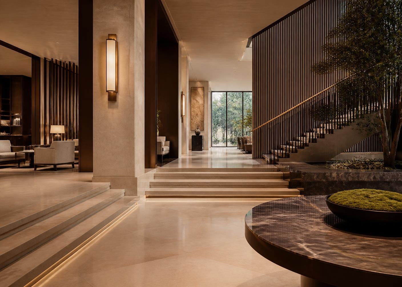 Hotel lounge interior